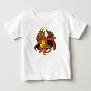 Camiseta Para Bebê Cartoon de dragão laranja Camiseta bebê