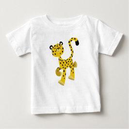 Camiseta Para Bebê Cartoon de Feliz bonita Cheetah Baby T-Shirt