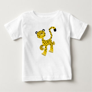 Camiseta Para Bebê Cartoon de Feliz bonita Cheetah Baby T-Shirt