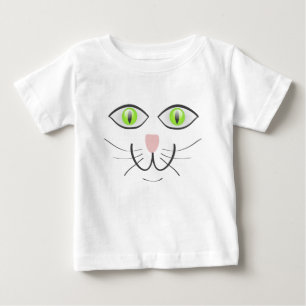 Camiseta Para Bebê Cartoon de Gato Cara Engraçada-29034