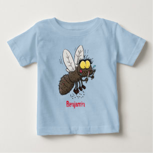 Camiseta Para Bebê Cartoon de insetos com mosca-da-espada