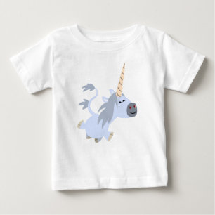 Camiseta Para Bebê Cartoon de Trote Bonito Unicorn Baby T Shirt