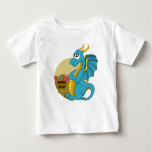 Camiseta Para Bebê Cartoon dragon T-Shirt