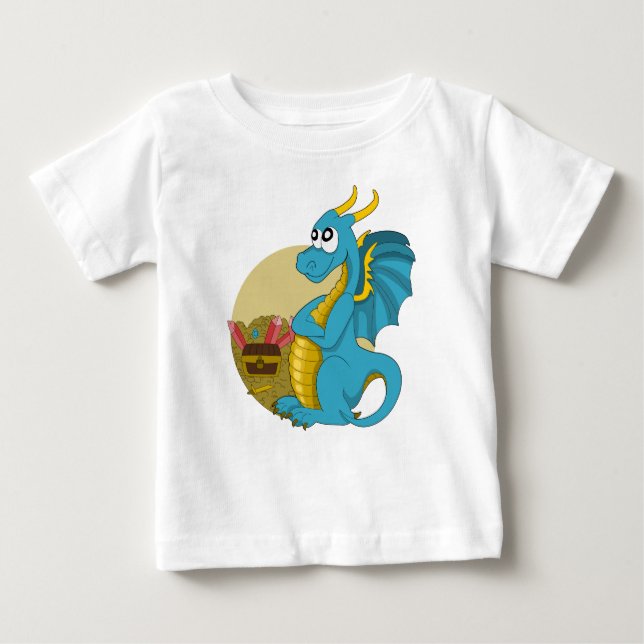 Camiseta Para Bebê Cartoon dragon T-Shirt (Frente)