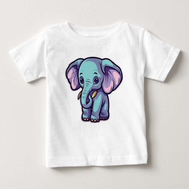 CAMISETA PARA BEBÊ CARTOON ELEPHANT (Frente)