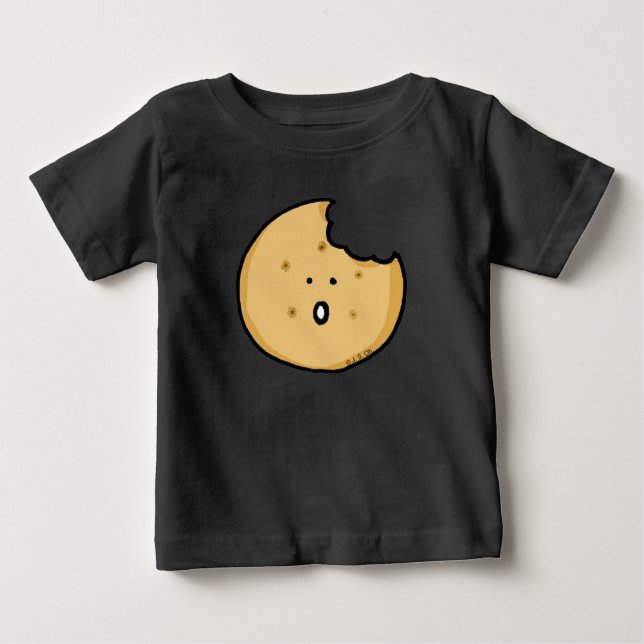 Camiseta Para Bebê Cartoon Engraçado com Bite (Frente)