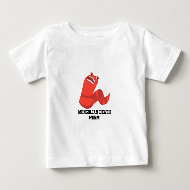Camiseta Para Bebê Cartoon Engraçado Muro da Morte Mongol (Frente)