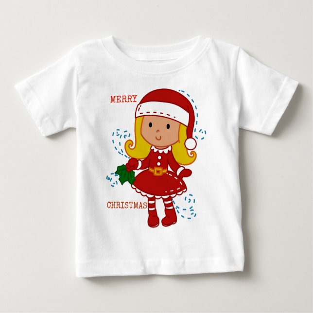 Camiseta Para Bebê Cartoon festivo (Frente)