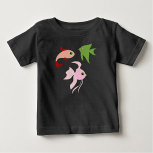 Camiseta Para Bebê Cartoon Fish