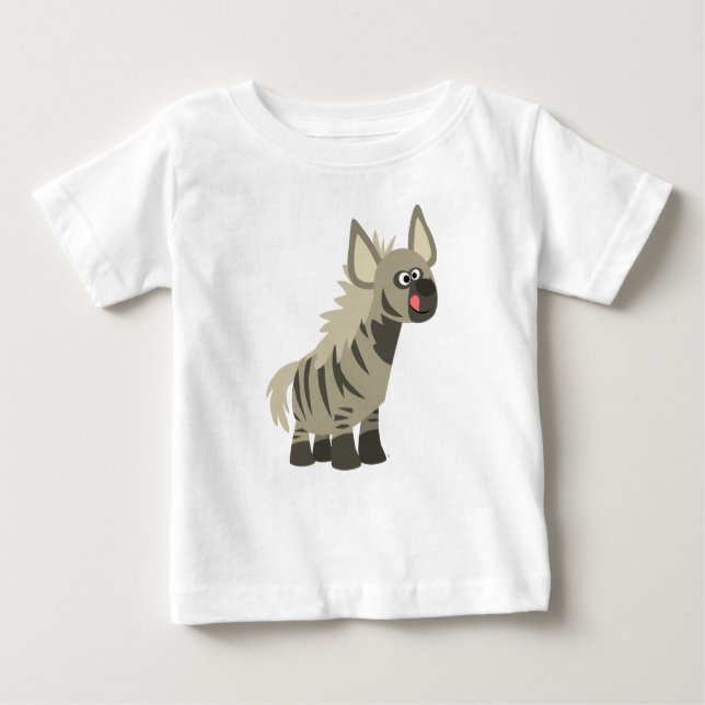 Camiseta Para Bebê Cartoon Fome E Bonito Lançado Hyena Baby T-Shirt (Frente)