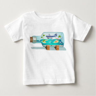 Camiseta Para Bebê Cartoon Garrafa de Souvenir