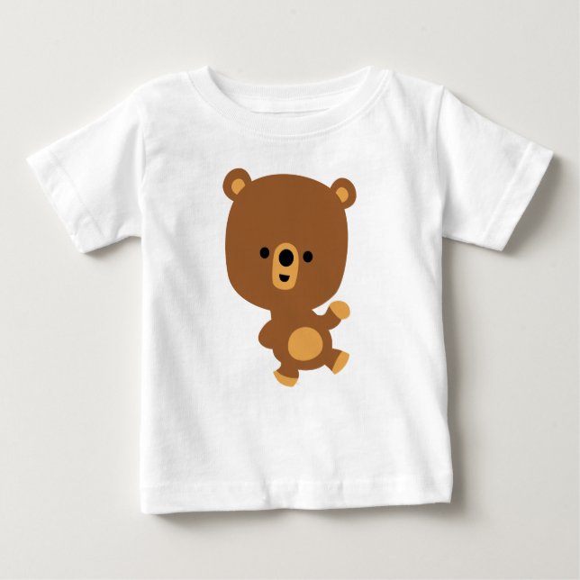 Camiseta Para Bebê Cartoon 'Good Vibe' Bear Baby T-Shirt (Frente)