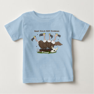 Camiseta Para Bebê Cartoon humorístico para abutres engraçados