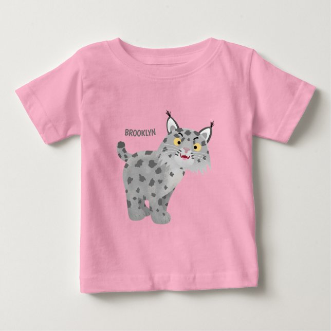 Camiseta Para Bebê Cartoon lince lince de lince (Frente)