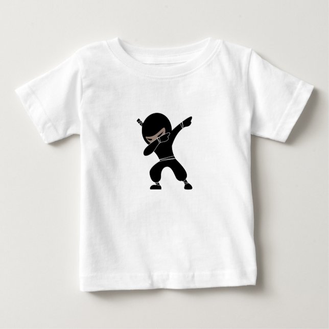Camiseta Para Bebê Cartoon Little Ninja Warrior (Frente)