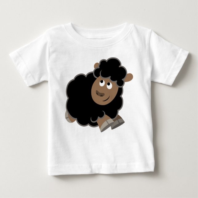 Camiseta Para Bebê Cartoon Mischievous Bela Camiseta Bebê (Frente)