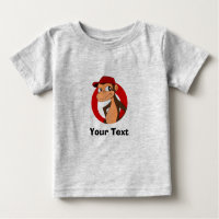 Cartoon personalizado para chimp Baby T-Shirt