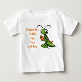 Camiseta Para Bebê Cartoon Praying Mantis Toddler T-shirt