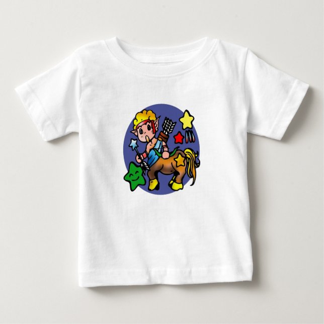 Camiseta Para Bebê Cartoon Sagittarius Archer Centaur (Frente)
