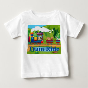 Camiseta Para Bebê Cartoon Style Ride no Parque Nacional