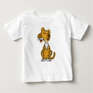 Camiseta Para Bebê Cartoon Tiger