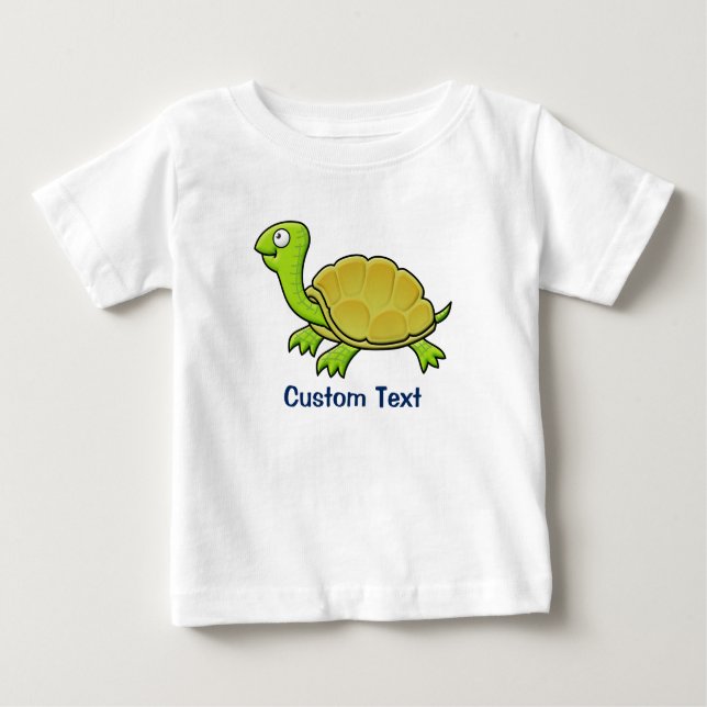 Camiseta Para Bebê Cartoon Turtle (Frente)