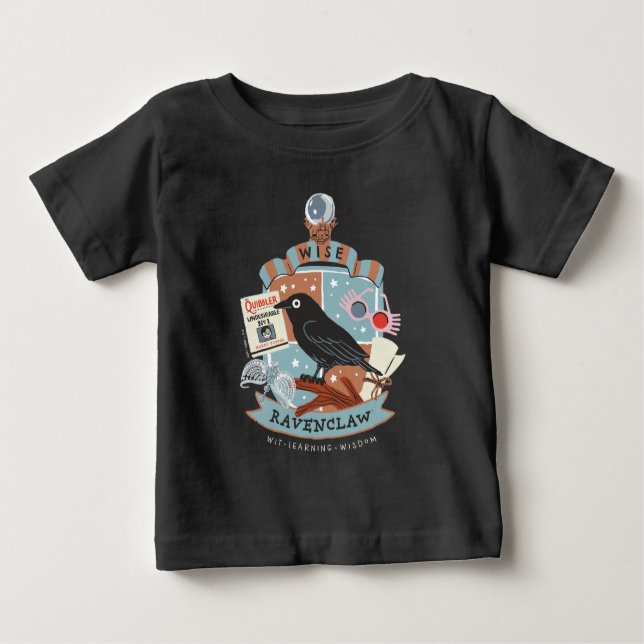 Camiseta Para Bebê Cartoon Wise Ravenclaw Crest (Frente)