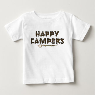 Camiseta Para Bebê Cartoon word art feliz campers baby t-shirt