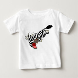 Camiseta Para Bebê Cartoon Zebra Baby T-Shirt