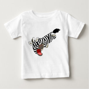 Camiseta Para Bebê Cartoon Zebra Baby T-Shirt