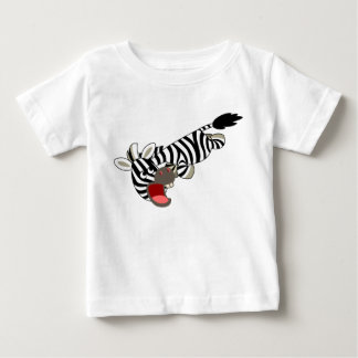 Camiseta Para Bebê Cartoon Zebra Baby T-Shirt
