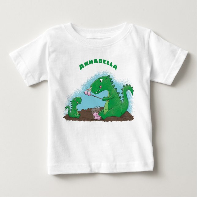 Camiseta Para Bebê Cartoons de marshmallow de dragões-cúpulas (Frente)