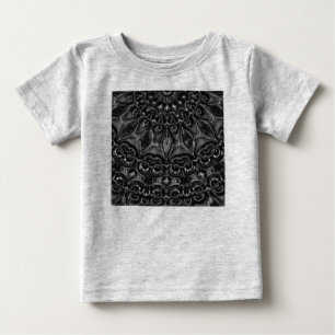 Camiseta Para Bebê Carvões Mandala Baby T-Shirt