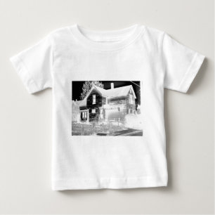 Camiseta Para Bebê Casa abandonada - negativo