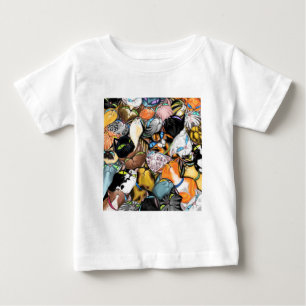 Camiseta Para Bebê Casa de Gatos - Abraço De Gatos De Cudling Colori