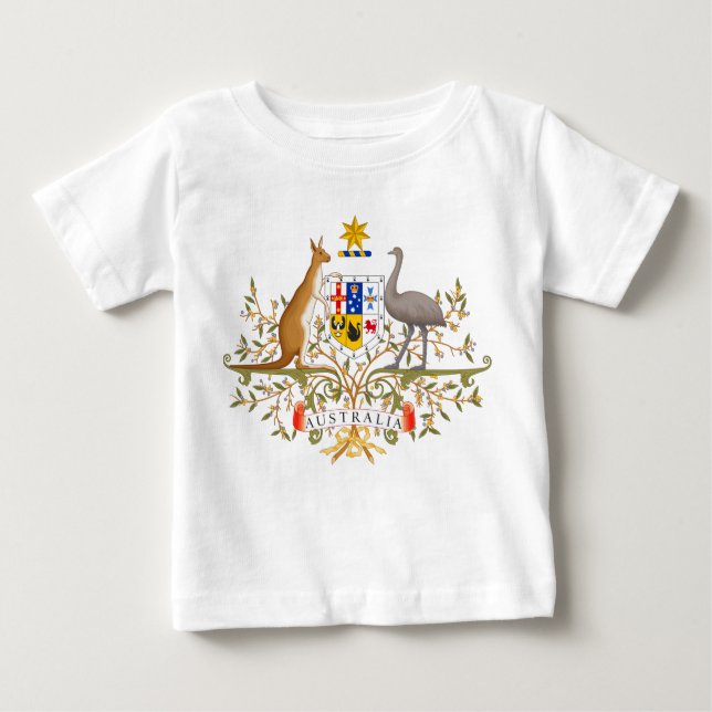 Camiseta Para Bebê Casaco de Armas da Austrália (Frente)