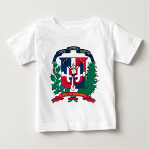 Camiseta Para Bebê casaco de armas da República Dominicana