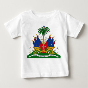 Camiseta Para Bebê Casaco de Armas do Haiti (Haiti)