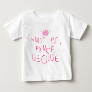 Camiseta Para Bebê Casado Me Prince George