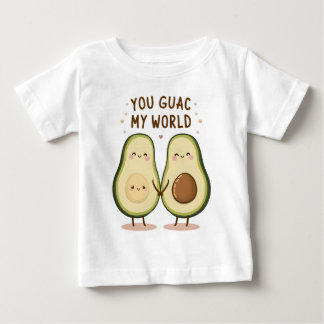 Camiseta Para Bebê Casal Cute Avocado