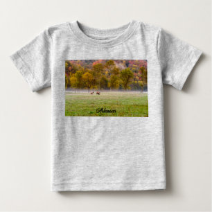 Camiseta para Bebê Casal de Alces Pastando