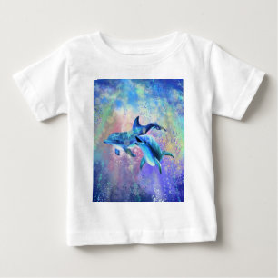 Camiseta Para Bebê Casal Dolphin Baby T-Shirt