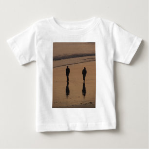 Camiseta Para Bebê casal sobre a praia