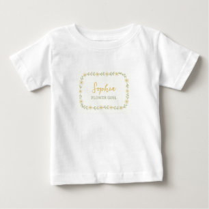 Camiseta Para Bebê Casamento Personalizado De Nome Da Rapariga Daisy 