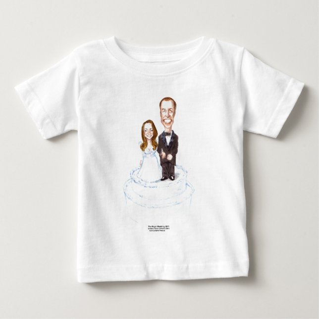 Camiseta Para Bebê Casamento Real Catherine & William Presentes Camis (Frente)