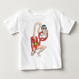 Camiseta Para Bebê Casca de borracha do homem plástico