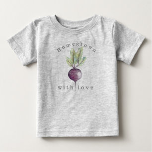 Camiseta Para Bebê Caseiro com vegetariano orgânico da beterraba d