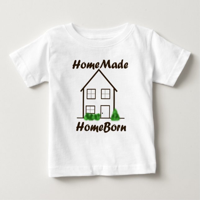 Camiseta Para Bebê Caseiro, HomeBorn (Frente)
