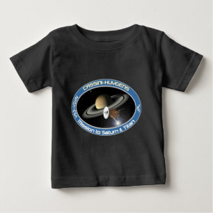 Camiseta Para Bebê CASSINI - HUYGENS: Missão a Saturn & ao titã