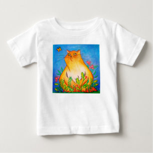 Camiseta Para Bebê Castanho-de-laranja na Natureza